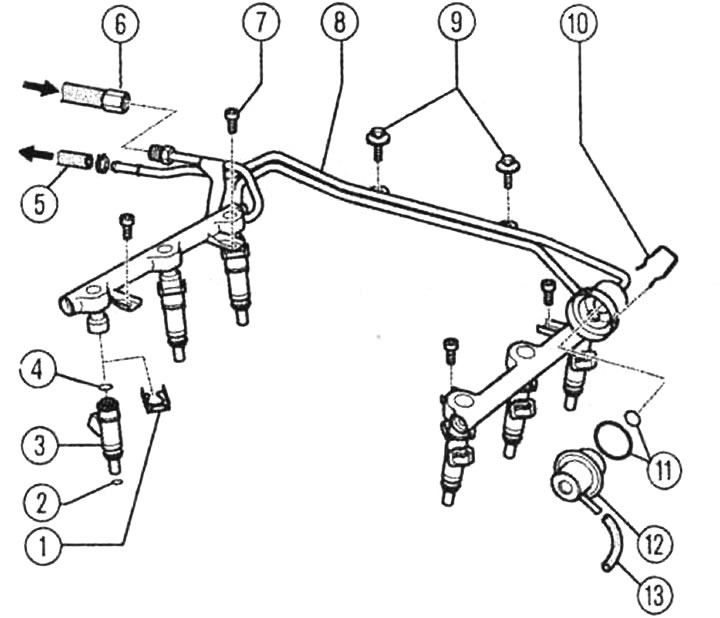 Fuel distributor — design description (Audi