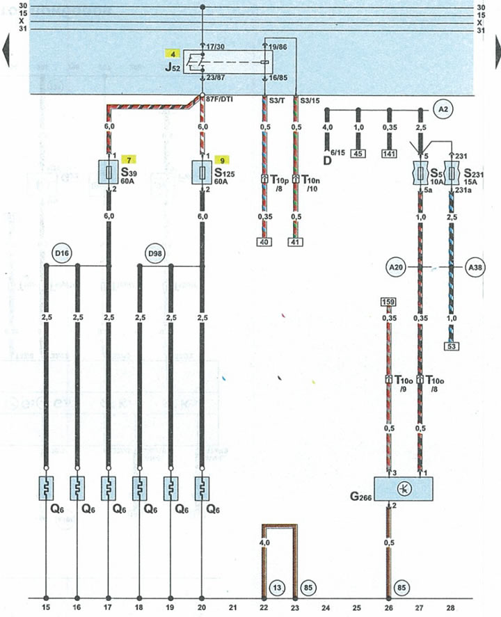 Схема 3-2. Блок предварительного разогрева, свечи накаливания, реле ...