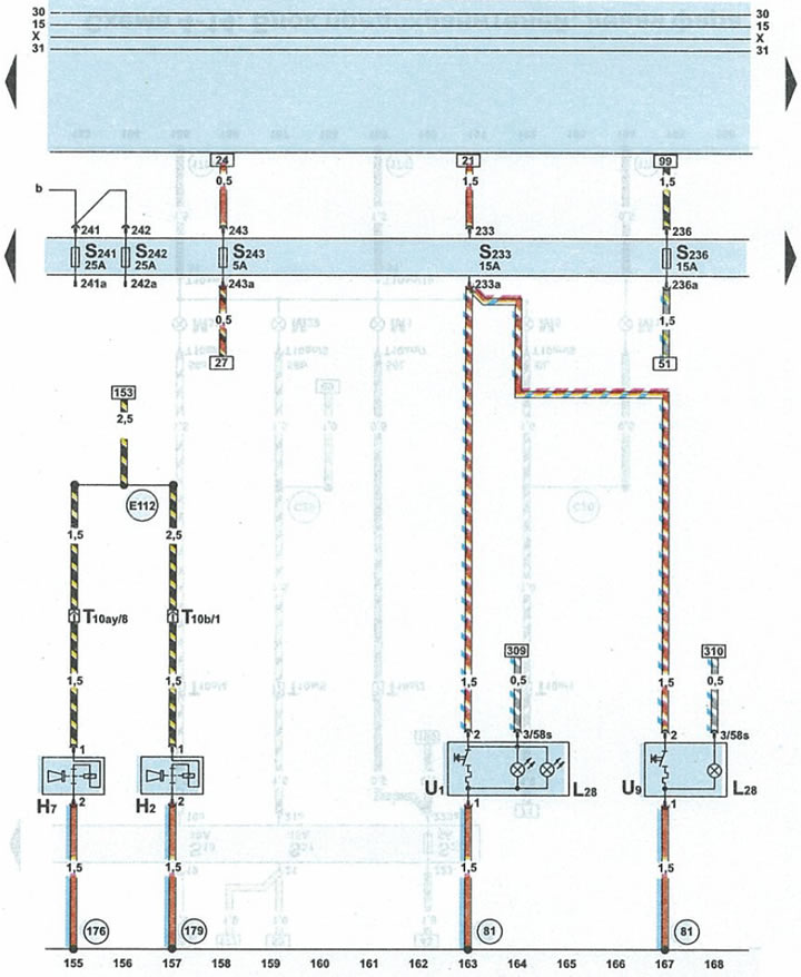 Схема 4-12. Блок предохранителей, прикуриватель передний и задний ...