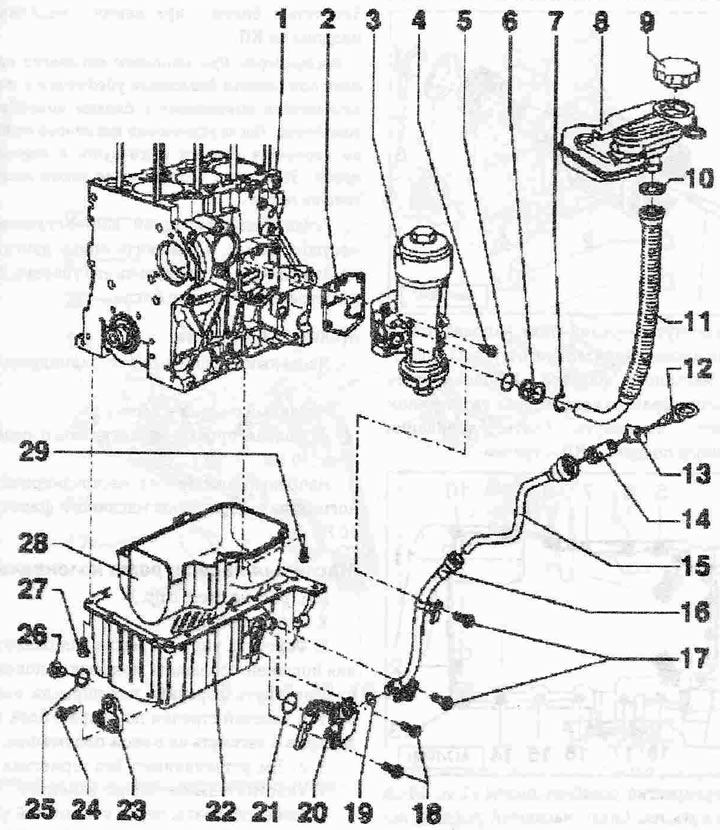 Система смазки двигателя — описание конструкции (Ауди А2, 1999-2005 ...