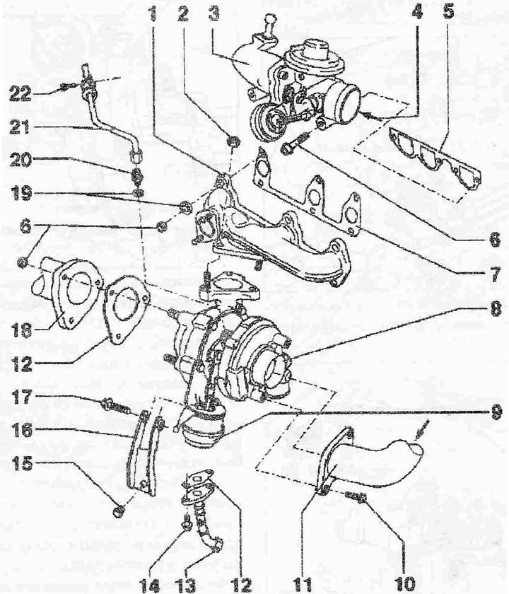 Турбонагнетатель — описание конструкции (Ауди А2, 1999-2005 / Двигатель ...