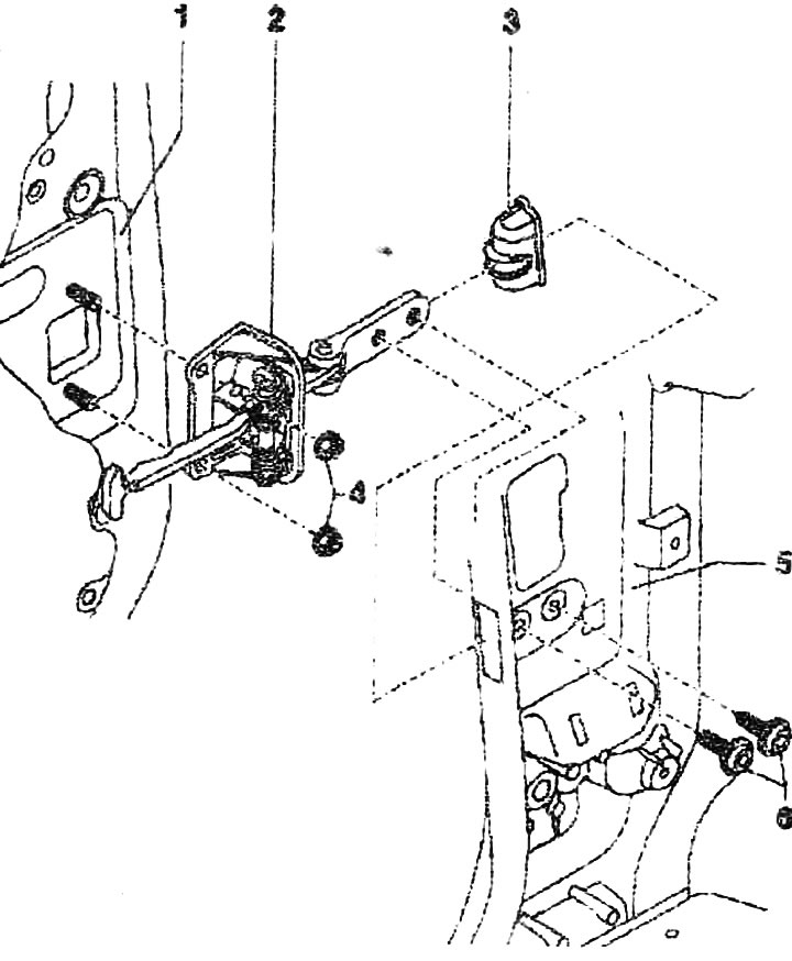 Снятие и установка ограничителя открывания передней двери (Ауди А2 .