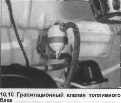 10. With the tank removed, it is a good idea to check the gravity valve (photo). Disconnect the…