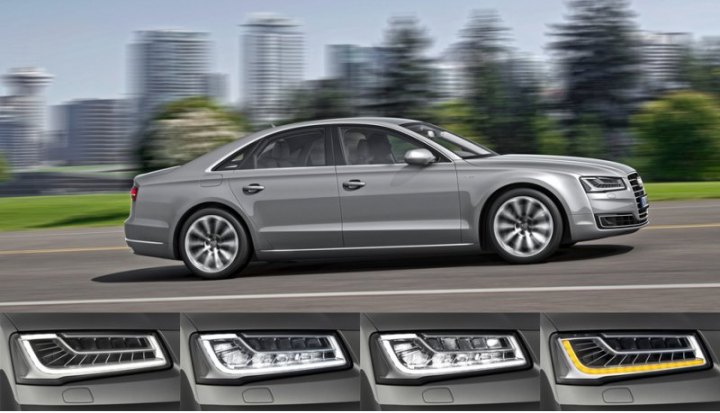 Фары Audi Matrix LED способны корректировать луч заблаговременно, получая информацию о дороге от…