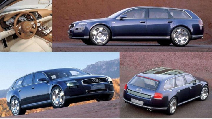 Длина шоу-кара Audi Avantissimo — 5060 мм, ширина — 1910, высота — 1430. Сравните с Прологом: 5100,…