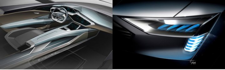Концепт e-tron quattro получил матричные фары головного света из органических светодиодов (OLED).