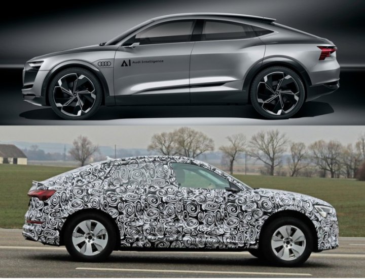 Последняя версия концепта e-tron Sportback известна как Elaine (фото вверху). Шоу-кар смотрелся…