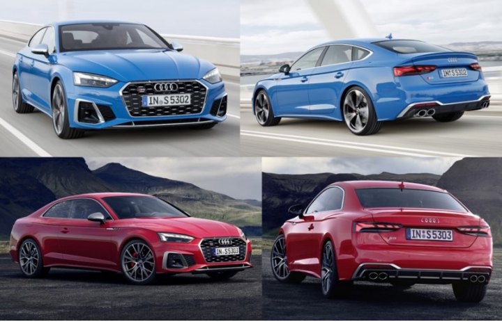 У модификаций S5 TDI (пятидверка и купе) — собственное оригинальное оформление фронтальной части,…