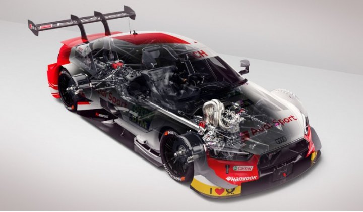 Модель Audi RS 5 DTM сезона 2019 — это турбочетверка Audi 2.0 TFSI DTM с отдачей более 610 сил плюс…