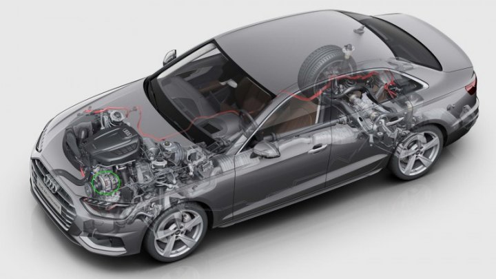 Схема умеренных гибридов MHEV от Фольксвагена хорошо известна. У Audi они появились в 2014 году.…