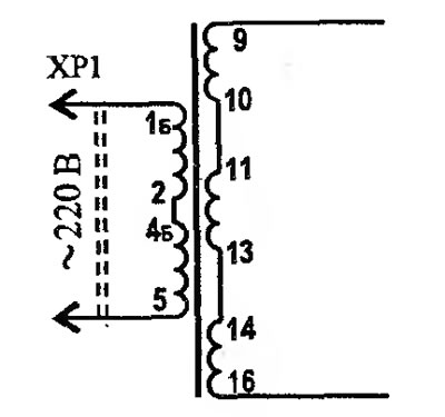 Рис. 2.132-а. Схема включения трансформаторов типа TH 49, 52, 53, 56, 57