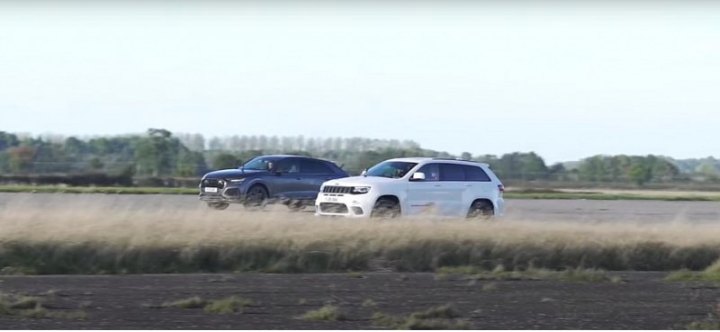 Кто быстрее в драг-гонке - Audi RS Q8 или Jeep Grand Cherokee Trackhawk?