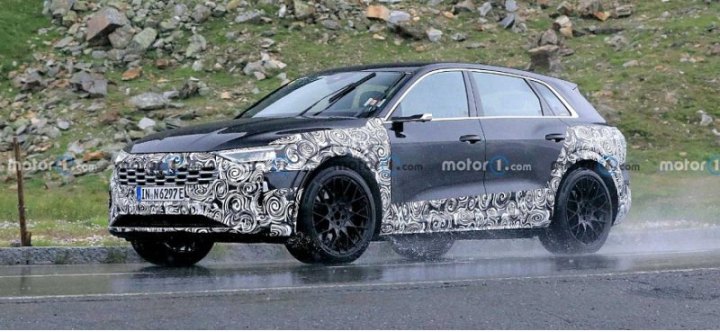 Обновленные AUDI E-Tron и E-Tron Sportback сфотографировал во время тестов в Альпах