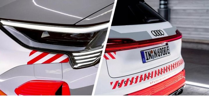 Компания Audi выпустила новый тизер обновленного кроссовера Audi E-Tron перед его дебютом 23…