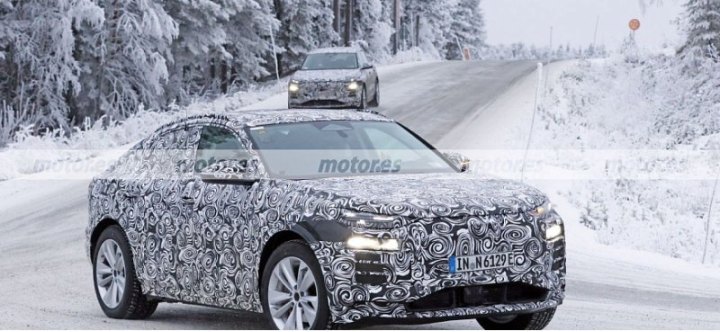 Новый Audi Q6 Sportback e-tron 2024 года засветился перед фотошпионами во время зимних тестов