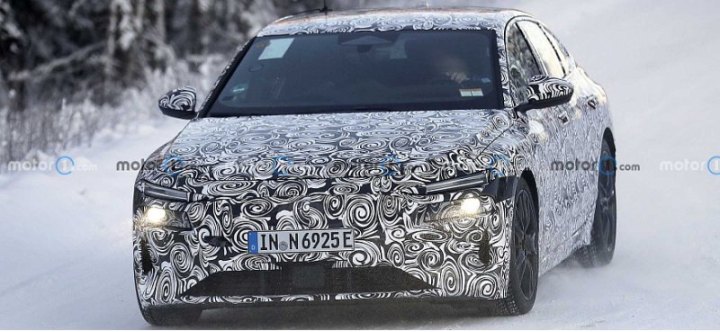 Компания Audi вывела на зимние тесты электрокар A6 E-Tron 2024 года с серийной оптикой