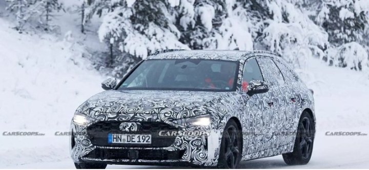 Универсал Audi S4 Avant 2024 года демонстрирует четыре выхлопные трубы на шпионских фото