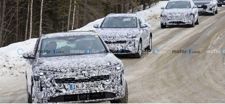 Обновленный кроссовер Audi Q5 2024 года вышел на тесты с серийными фарами и кузовом