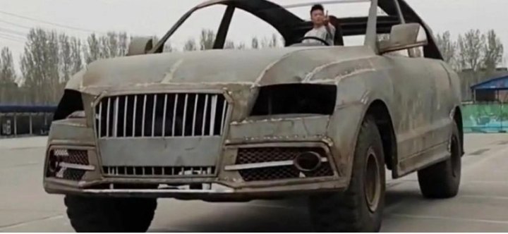 В Китае создан из металлолома огромный внедорожник, схожий с Audi Q7