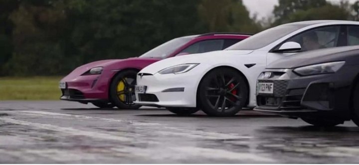 Кто окажется самым быстрым электромобилем - Tesla Model S, Porsche Taycan или Audi RS e-Tron?