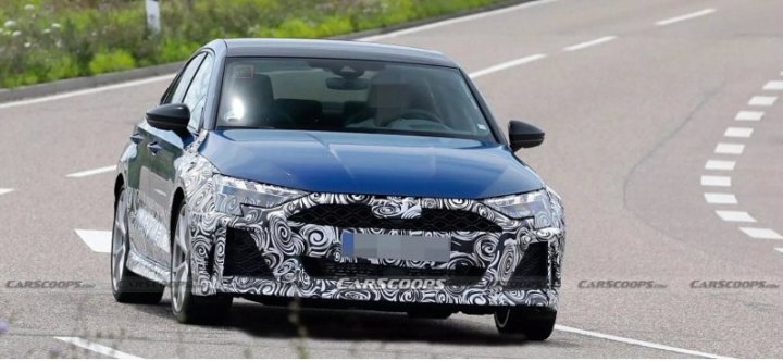 Обновленный седан Audi RS3 2025 года вышел на испытания в камуфляже