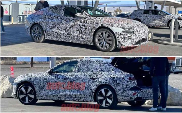 Шпионские фото Audi A4 e-tron (autoblog)