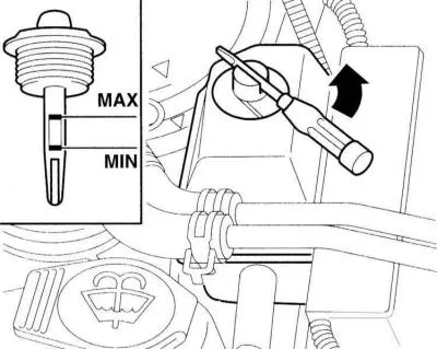 6. Wipe the level indicator under the cover with a clean cloth.