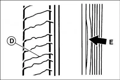 Wear of the edges of the ribbed belt