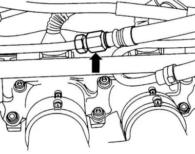 Warning: The fuel system is under pressure! When opening the system, fuel may escape, collect it…