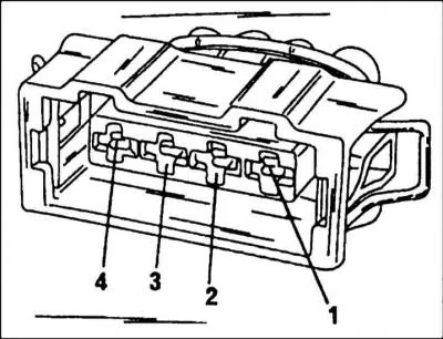 43. Disconnect the plug from the air mass meter.