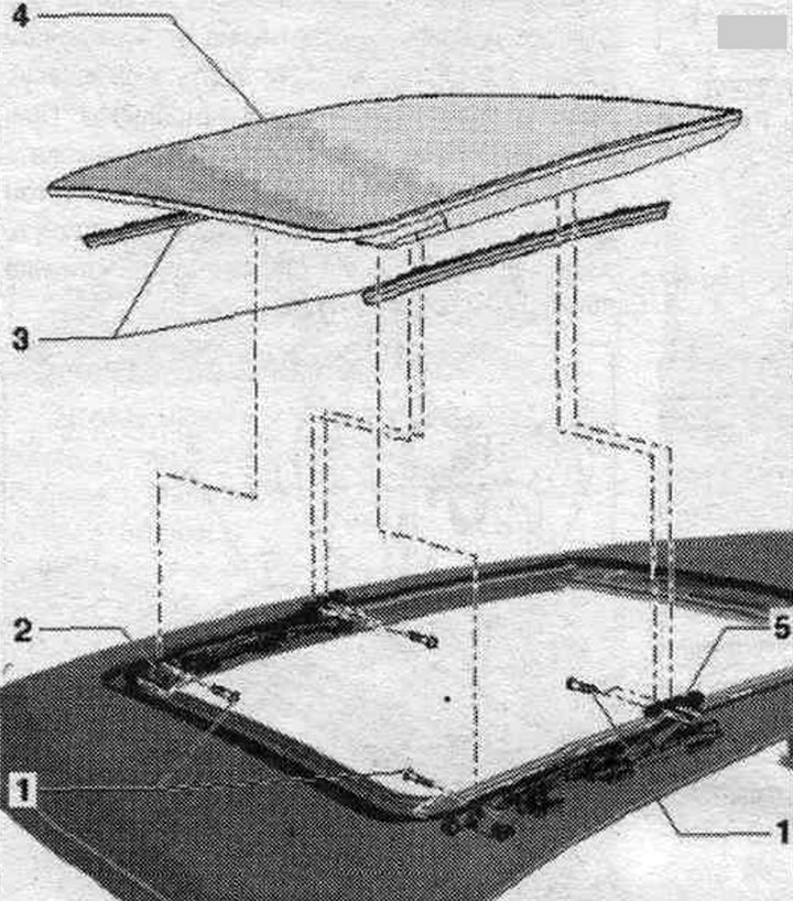 1. Śruba: przód i tył, 2 po każdej stronie; 7 Nm.
