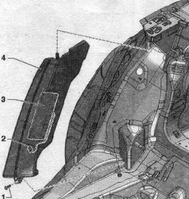 1. Śruba: 9 Nm dla bocznej poduszki powietrznej «c»; 3 Nm dla bocznej poduszki powietrznej «bez»…