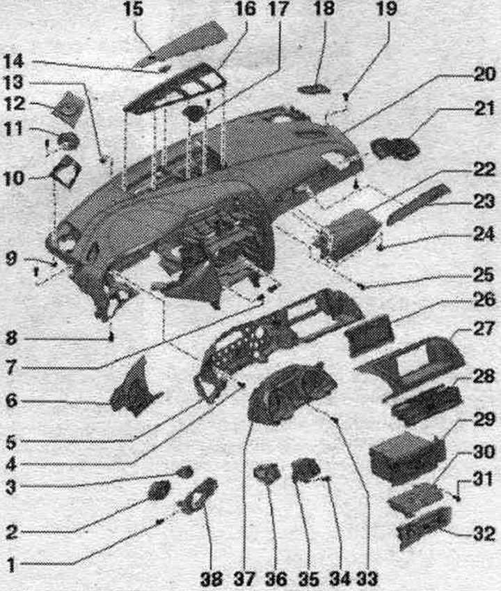 1. Болт: 3 шт.; 1,5 Нм.