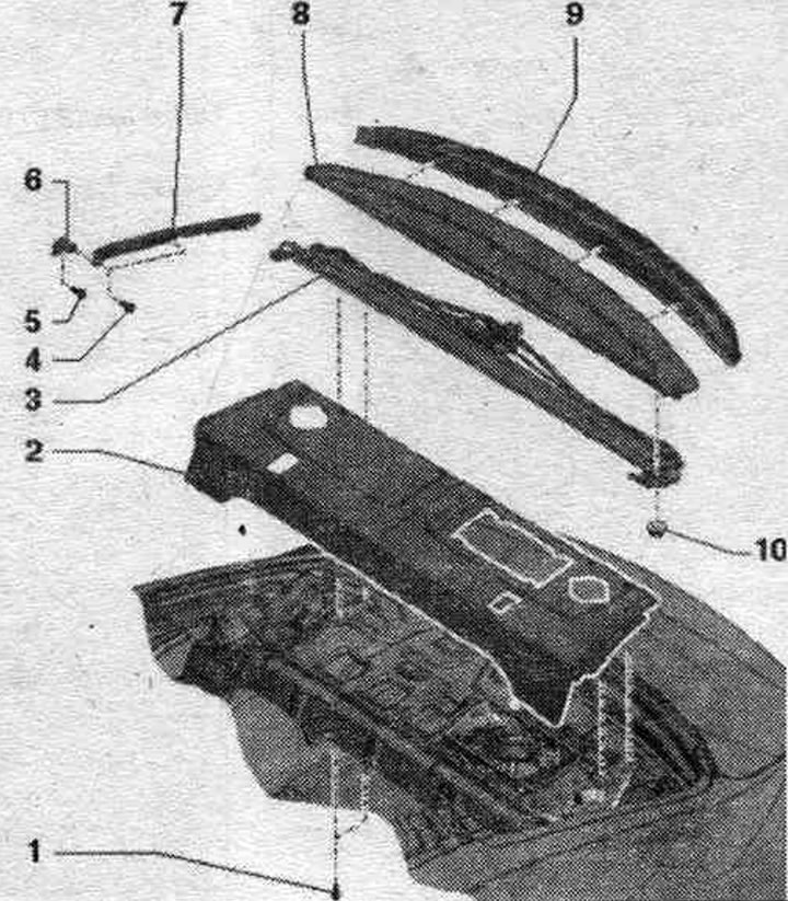 1. Bolt: 4 pcs.; 2 Nm.