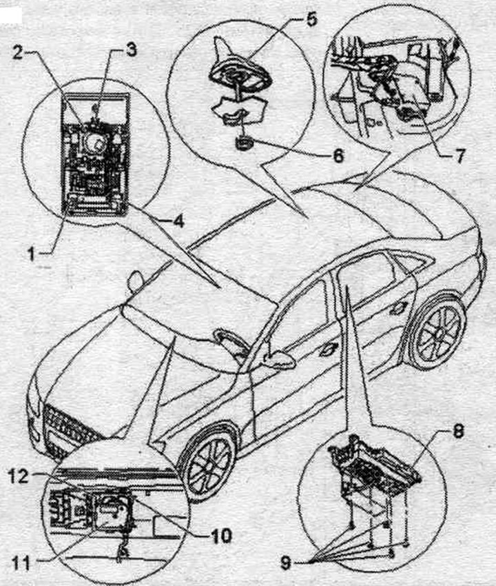 1. Пярэдні левы мікрафон «R140».