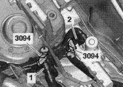 Сціснуць шлангі ОЖ «1» і «2» заціскамі да 25 мм «3094».