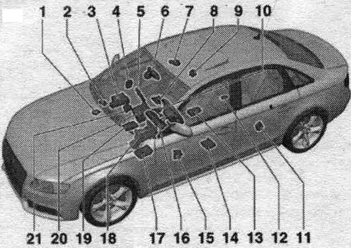 1. Б/к карэктара фар «J431».