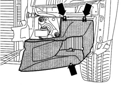 3. Dizelski motor 1,9 l: Uklonite zračni kanal ispred hladnjaka zraka za punjenje.