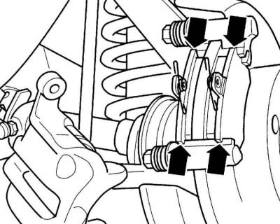 4. Установите тормозные колодки на место.