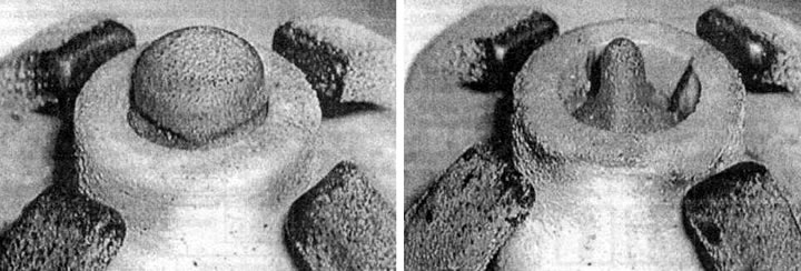 Manje trošenje nakon 90 tisuća km: Nova legura nikla i itrija (gore) preživljava znatno bolje od…