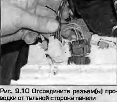 10. Разкачете кабелните конектори от задната страна на панела (фиг. 9.10).