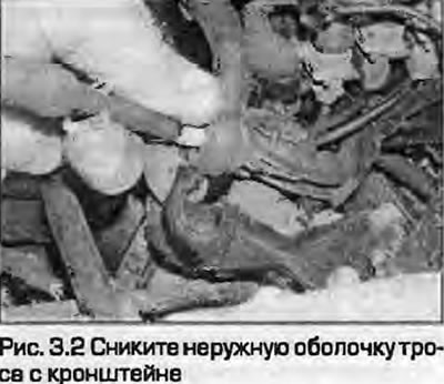 2. Zabilježite položaj nosača za podešavanje na pužu vanjskog omotača kabela i izvucite kabel iz…