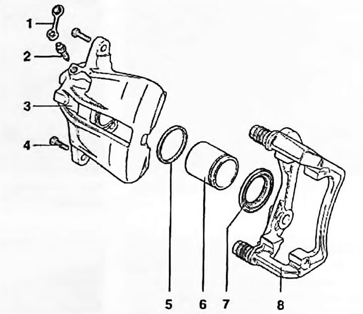 Передний тормозной суппорт — снятие, ремонт и установка (Ауди А4 Б5 ...