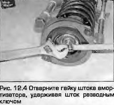 4. Odvijte maticu na vrhu stalka, držeći šipku šesterokutnim ključem (Sl. 12.4).