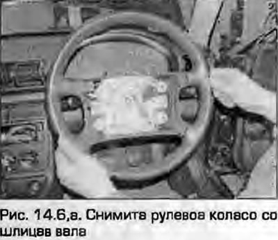 6. Uklonite kolo upravljača s klinova osovine, pazeći da ne oštetite ožičenje kontaktne skupine.…