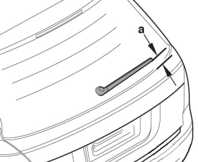 7.7b. Položaj ručice brisača stražnjeg stakla 15-20 mm