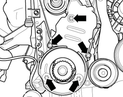 10.7. Bolt for fastening the middle and lower timing belt protective covers