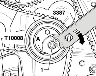 10.12. Loosening the tensioner nut