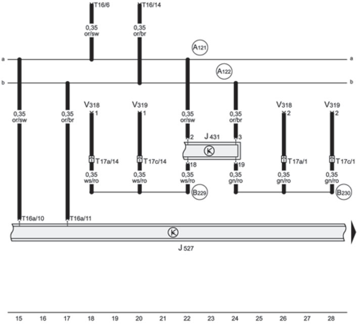 7-2 Блок за регулиране на фаровете, блок за управление на кормилната колона