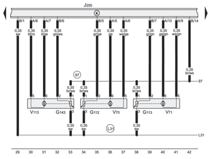 12-3 Fresh air flap actuator, central flap actuator, air distribution flap actuator